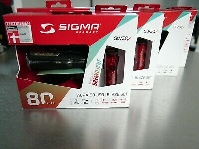 BELEUCHTUNGSSET SIGMA AURA 80 LUX BREMSLICHT USB