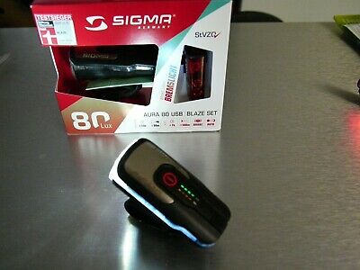 BELEUCHTUNGSSET SIGMA AURA 80 LUX BREMSLICHT USB